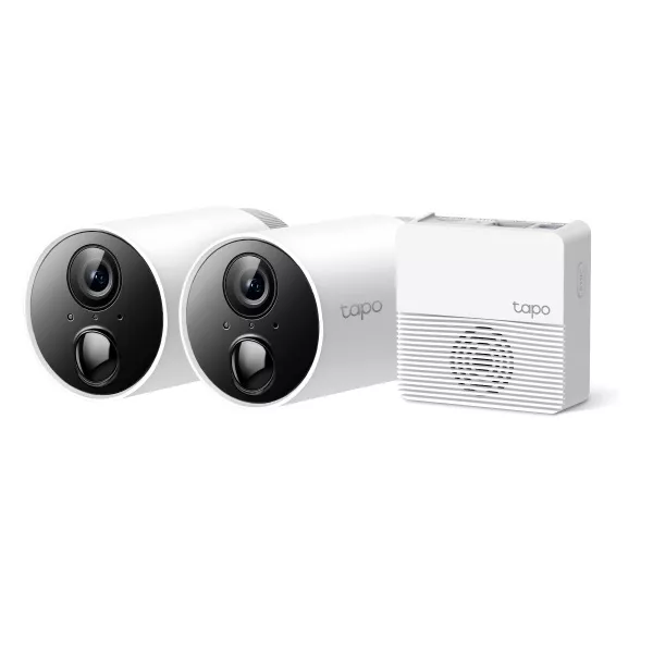 Kit 2 Cámaras de Seguridad Inalámbricas TP-Link Tapo C400S2 Batería Full HD 2MP, 180 días de batería, IP65 Exterior, Hub Incluido