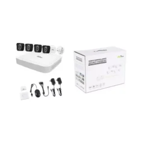 Kit Vigilancia IP ZKTeco KIT8304XE NVR 4 Canales PoE, Incluye 4 Cámaras Bullet IP 4MP 2K QHD