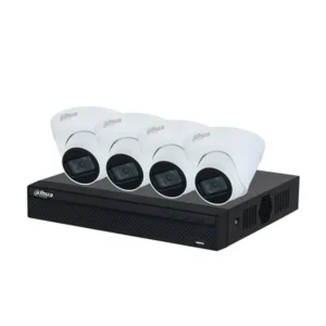Kit Vigilancia IP Dahua KITNVR1104HSPS3H NVR 4 Canales PoE, Incluye 4 Cámaras Domo IP 2MP Full HD
