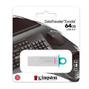usb kingston datatraveler exodia 64gb usb 3.2 blanco