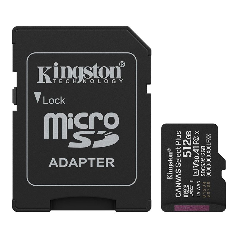 microsd kingston canvas select plus 512gb uhs i 150mb/s microsd kingston canvas select plus 512gb uhs i 150mb/s