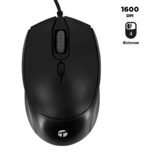 mouse teros te 1222s usb 1600 dpi 4 botones