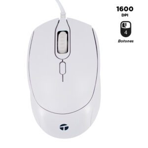 mouse teros te 1225s usb blanco 1600 dpi