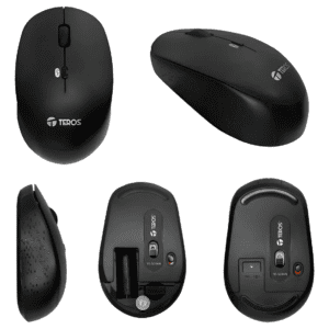 mouse teros te 5074n inalámbrico negro
